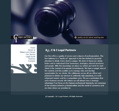 Интернет сайт на адвокатска кантора - CiL Partners